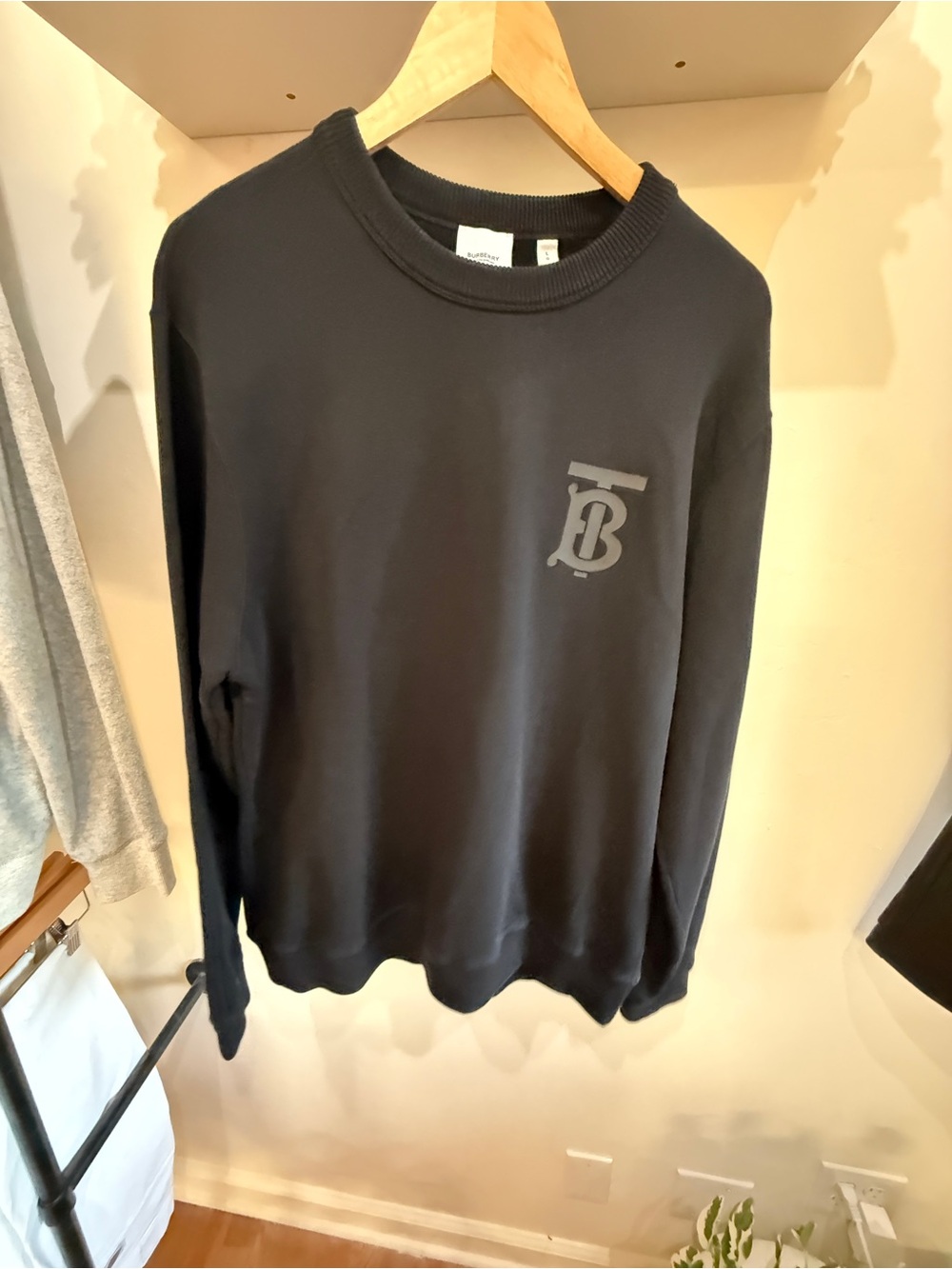 Burberry TB Black Logo Thomas Burberry Sweatshirt